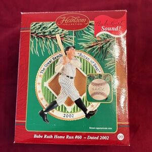 Copy Like New Vintage!Babe Ruth Ornament w/Sound from Broadcast of 60th Home Run